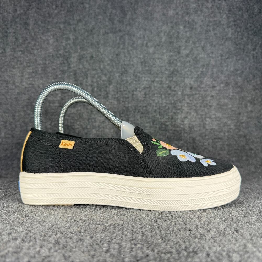 Keds X Rifle Paper Co Womens Triple Decker Platform Sneakers Sz 6.5 Navy Floral